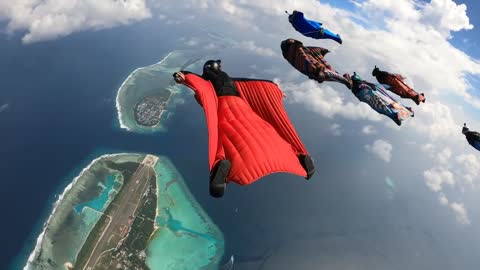 Wingsuit Flying over the Maldives Islands-16