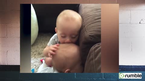 baby twins playing