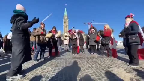 First Nation's Drum /Dance at Freedom Convoy #firstnation #freedomconvoy2022 #short