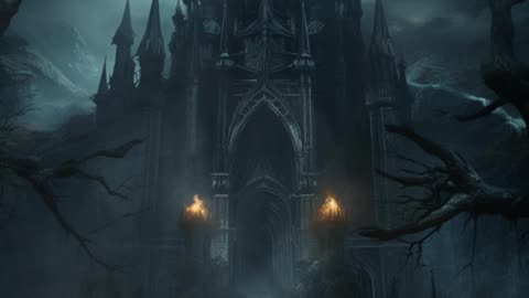 Dark Haunted Castle | Abandoned Gothic Castle | Eerie Atmosphere | Dark Art | Digital Art | AI Art