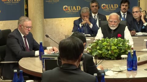 Prime Minister Narendra Modi at the Quad Leaders' Summit in the USA.