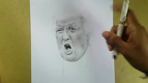 Donald Trump || pencil drawing with graphite pencils || portrait sketch || speed sketch