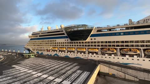 LIVE: Aida Diva departure in Ponta Delgada Azores Portugal - 01.11.2023 #Cruiseship