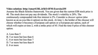 Exam IFM exercise for July 8, 2021