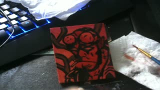 HELL BOY TINY PAINTING