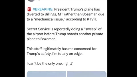 🚨🚨BREAKING 8/9/24🚨🚨Trump Force One made an EMERGENCY LANDING in Billings Montana