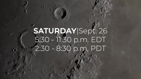 INTERNATIONAL OBSERVE THE MOON NIGHT SEPTEMBER 26