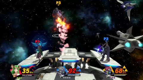 Palutena vs Ganondorf vs Ganondorf on Lylat Cruise (Super Smash Bros Ultimate)