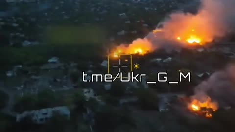 Russian drone footage from Toretsk (Dzerzhinsk), where Russia is attacking the Ukrainian defenses