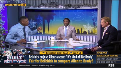 UNDISPUTED Skip Bayless reacts Belichick on Josh Allen's ascent It's kind of like Brady