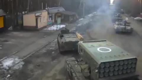 The Moment Russian Tanks Move Into Ukraine