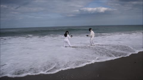 February Saber in the Merritt Island surf