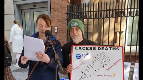 Public reading of letter outside Rotunda Hospital - 6 September 2024