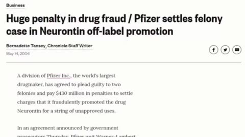 Pfizer is a serial criminal, mass murdering, and corrupt corporation.