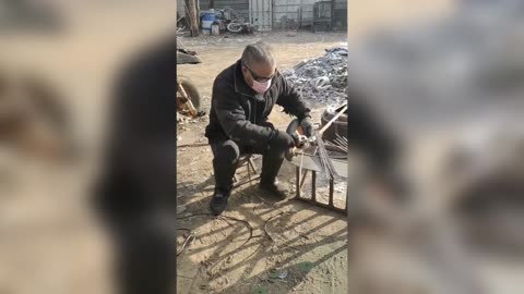 Self-Taught Metalworker Welds QR Code Onto Iron Plate