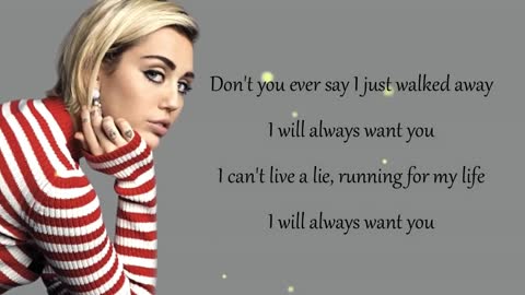 Miley Cyrus - WRECKING BALL (Lyrics)