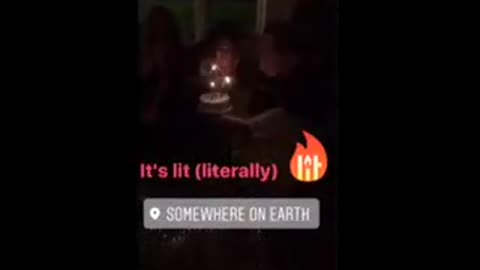 Girl blowing candles catches hair on fire