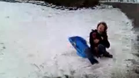 Horrible sled accident