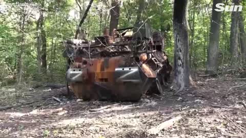 Ukrainian forces hijack captured Russian 'Z tanks' and military vehicles