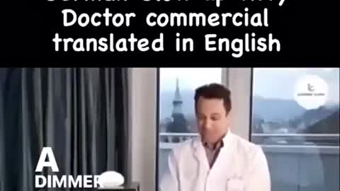 German Glow up titty doctor commercial translated in English