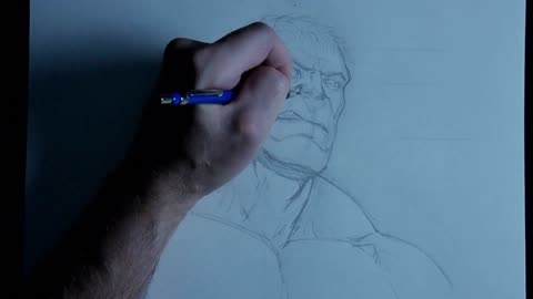 How the great God sketched the Hulk