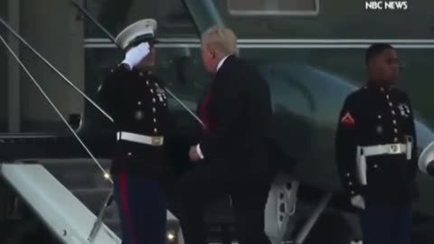 Oldie but goodie - Windy day boarding Air Force One - A real Gentleman