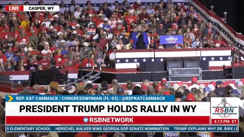 FL Congresswoman Kat Cammack Speaks at President Trump's Save America Rally in Casper, WY on 5/28/22