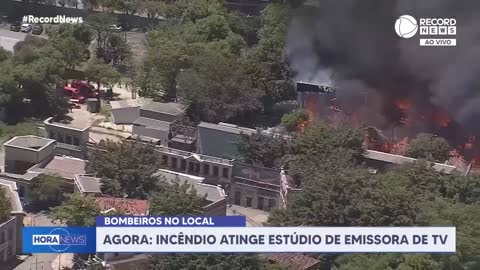 Incêndio atinge estúdio de emissora de televisão