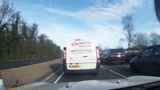 Car Runs Two Red Lights Nearly Hitting Pedestrian