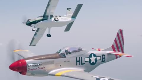 [a P-51 Mustang & Daher Kodiak 100]