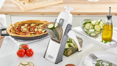 DASH Safe Slice® Mandoline Slicer, Julienne + Dicer for Vegetables, Meal Prep & More with 30