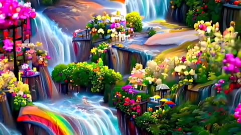 Beautifull waterfall|Scenery|scene