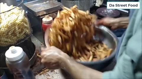 French Fries Potato Finger Chips at Street Food