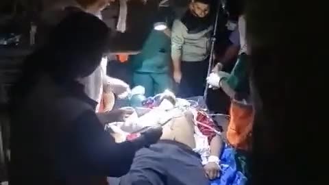 Operation being performed at Al-Quds Hospital in Gaza