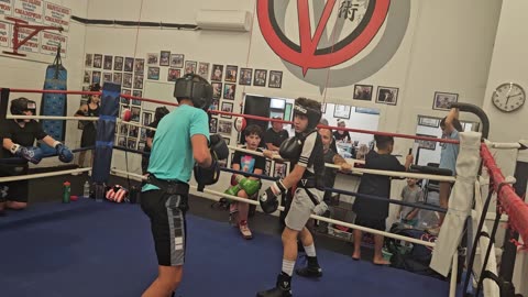 Joey sparring Tommy 1. 9/17/24