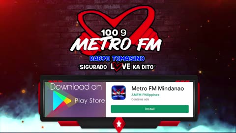 Radio Broadcast - 100.9 Metro FM Santo Tomas (Philippines)