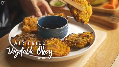 Air Fried Vegetable Okoy Recipe | Vegetable Fritters