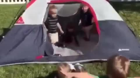 This tent is not friendly to children