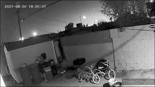 Lighting type lights caught on security camera