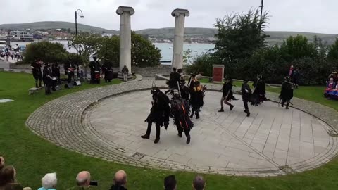 Beltane Border Morris dancing Brimfield, Swanage Folk Festival on Sun 10th Sept 2017