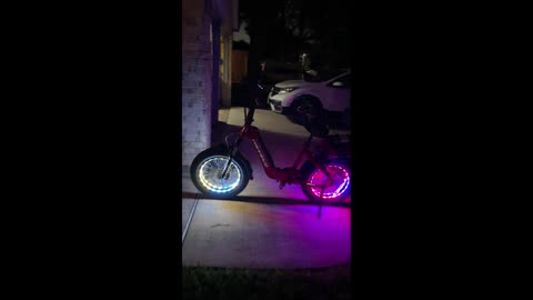 Tricked out E-Bike LED Lights