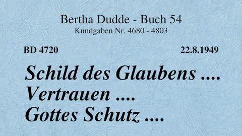 BD 4720 - SCHILD DES GLAUBENS .... VERTRAUEN .... GOTTES SCHUTZ ....