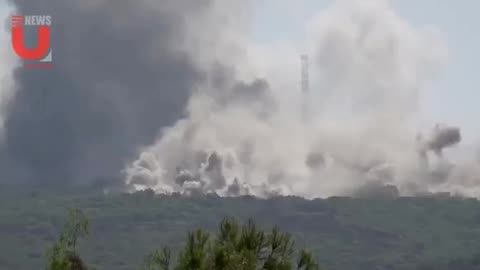 Hezbollah Used a Burkan Missile Against IDF Fort in Northern Israel - Combat Footage Hamas War