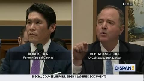 Adam Schiff Ties To Trap Robert Hur, It Doesn't Go Well For Him