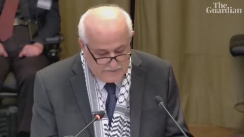 Palestine's UN ambassador holds back tears during appeal to world court