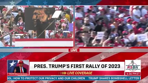 Trump Force One landing in Waco, TX for President Donald J. Trump's First 2024 Campaign Rally