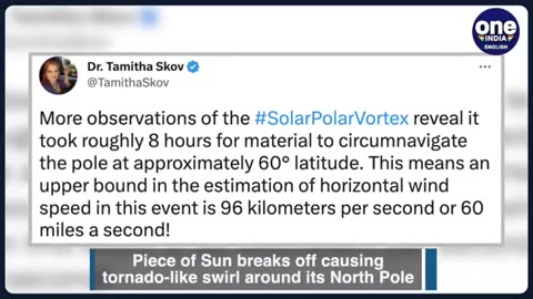 NASA: Massive segment of the Sun breaks off; video captured by james web telescope