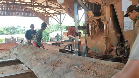 Old Wood, More Than 100 Years Old, Sawn With A Bandsaw Machine.