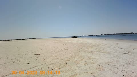 Huguenot Island Park, Florida, adjacent to where St. Johns River empties into the Atlantic Ocean.