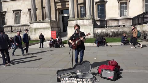 Simon Ferrant Busking in London 5th April 2018 1